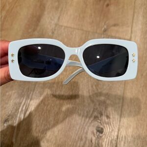 AUTHENTIC NWOT Dior Pacific Shiny Azure Ivory/Blue Sunglasses